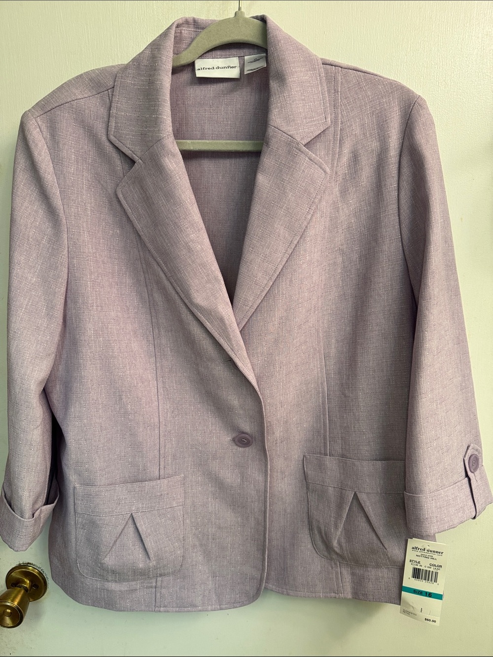 Alfred Dunner Light Lavender Single-Button Blazer